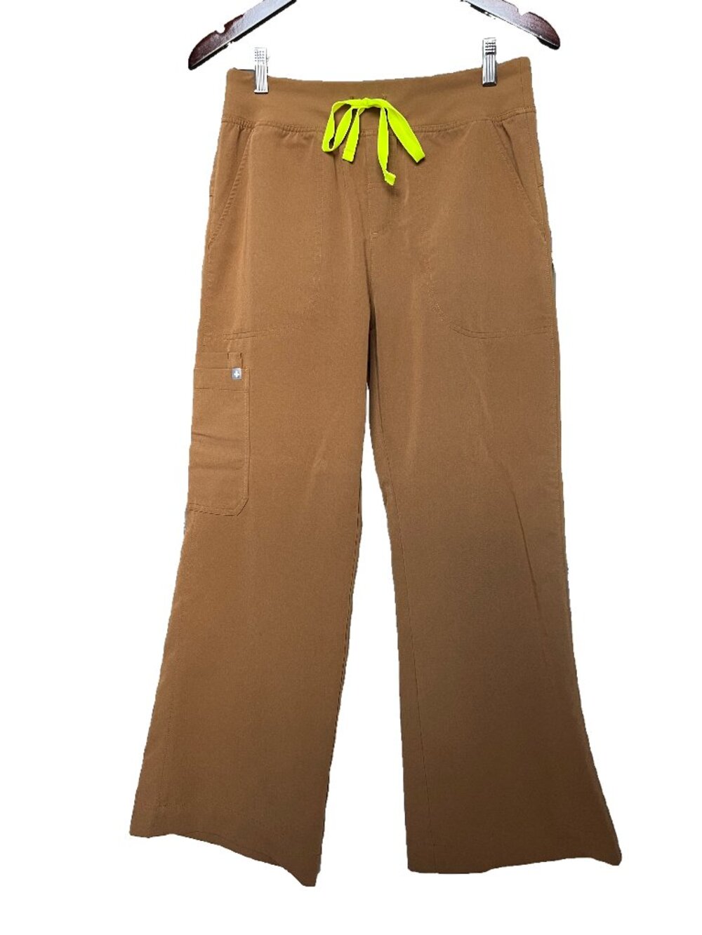 FIGS Isabel Wide Leg Petite Scrub Pants Earth Medium